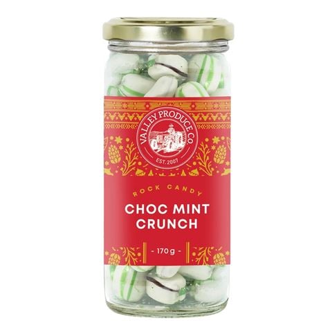 Valley Produce Company Luxury Festive Rock Candy Choc Mint Crunch 170g - Peter's of Kensington
