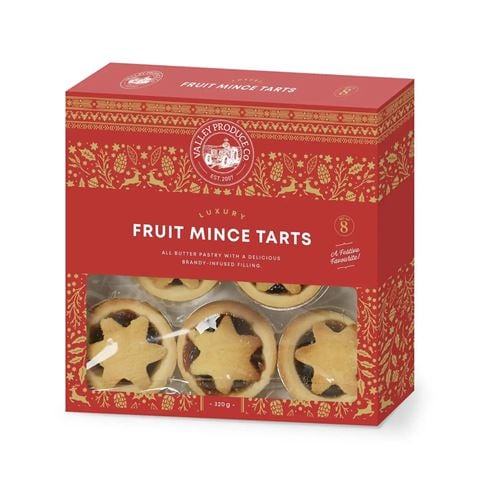 Valley Produce Company - Luxury Festive Fruit Mince Tarts 8 Pack 320g
