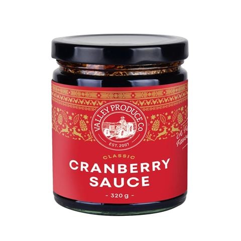Valley Produce Company Luxury Festive Cranberry Sauce 320g - Peter's of Kensington