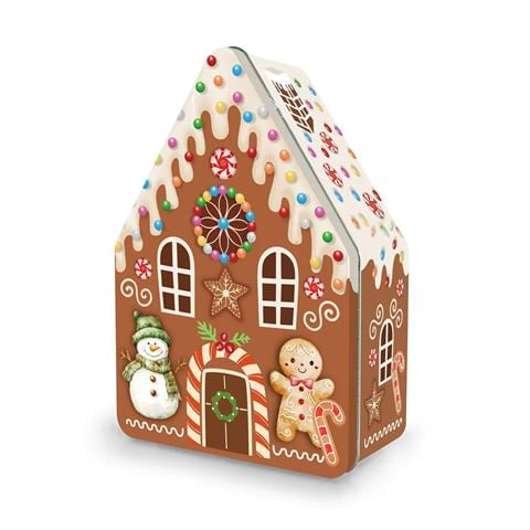 Valley Produce Company - Luxury Festive Christmas House Shortbread Tin