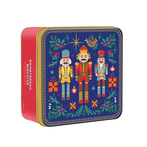 Valley Produce Company - Luxury Festive Nutcracker Blue Shortbread Tin 180g