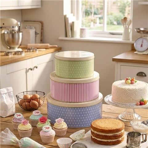 Tala Originals Cake Tins Dots & Stripes Set 3pce - Peter's of Kensington