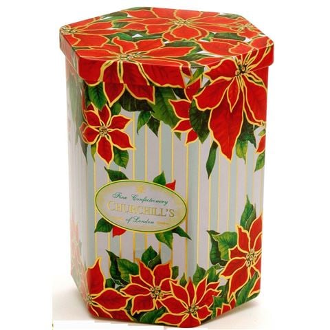 Churchill's - Regency Poinsettia Mini White Chocolate & Raspberry Biscuits 150g