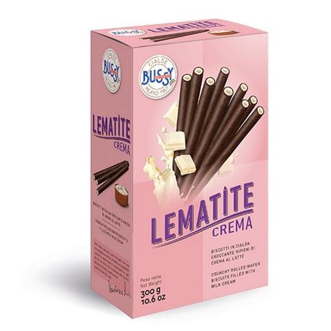 Bussy - 28 Dark Chocolate Rolled Wafer Biscuits w/Milk Cream 300g