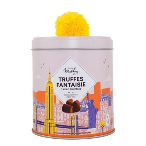 Mathez - Truffles Fantaisie w/Themed New York City Tin & Blue Pompom 250g