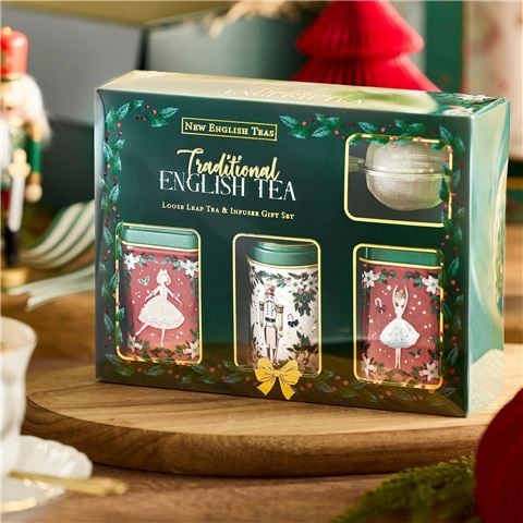 New English Teas Limited The Nutcracker Mini Tin & Infuser Gift Set 4pce - Peter's of Kensington
