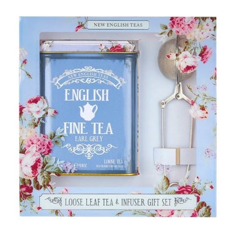 New English Teas Limited - Vintage Floral & Infuser Earl Grey Tea Gift Set 125g