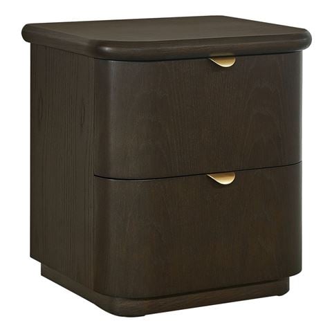 Cafe Lighting Lina Bedside Table Smoked Oak - Peter's of Kensington