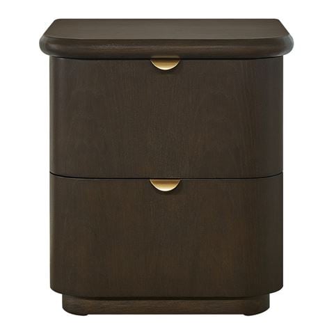 Cafe Lighting Lina Bedside Table Smoked Oak - Peter's of Kensington