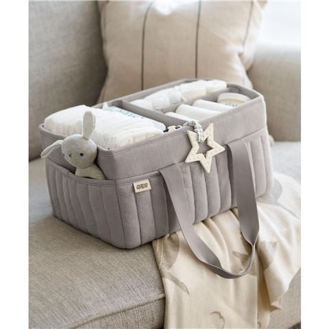 Mamas & Papas - Nappy Caddy Soft Grey Waffle