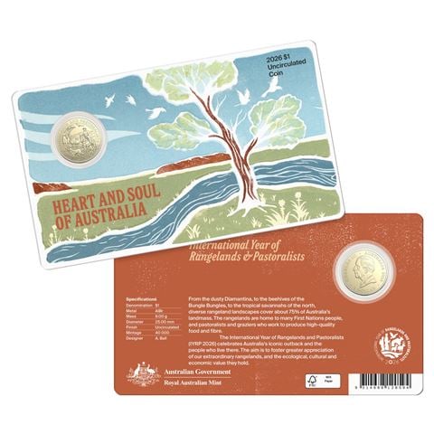 Royal Australian Mint - 2026 $1 Uncirculated Coin Heart & Soul of Australia