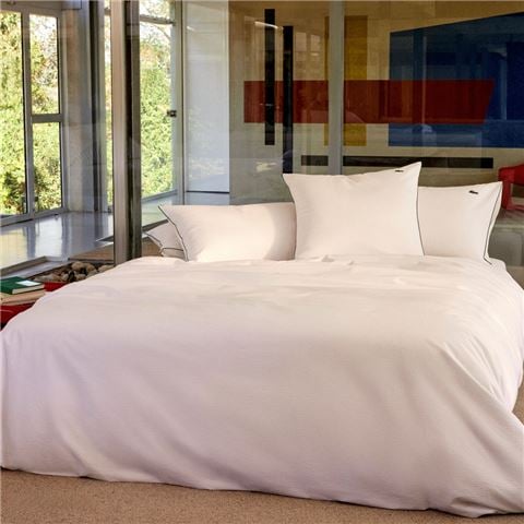 Lacoste - L Tamis 100% Organic Cotton Quilt Cover White Queen 210x210cm