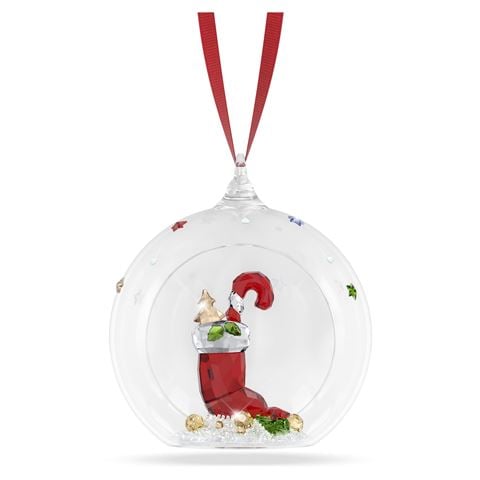 Swarovski Crystal - Holiday Cheers Stocking and Candy Ball Ornament