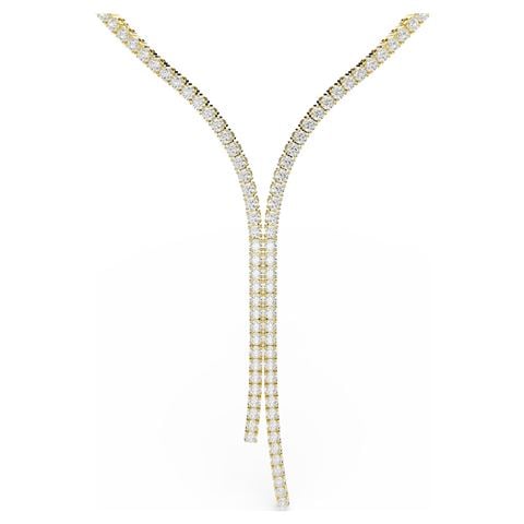 Swarovski Jewellery - Matrix Y Necklace Round Cut 18k Gold Plate