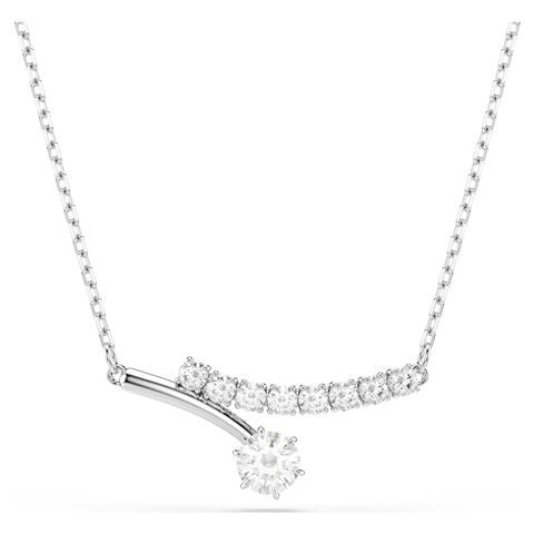 Swarovski Jewellery Matrix Necklace Round Cut Rhodium Plate - Peter's of Kensington
