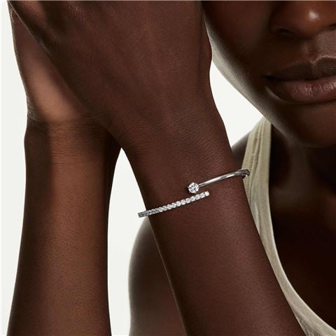 Swarovski Jewellery - Matrix Bangle Round Cut Rhodium Plate