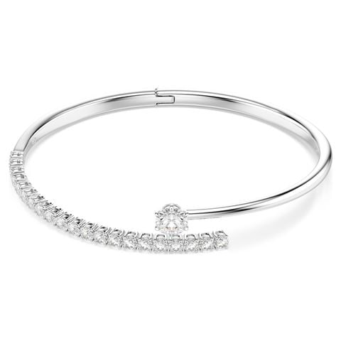 Swarovski Jewellery - Matrix Bangle Round Cut Rhodium Plate