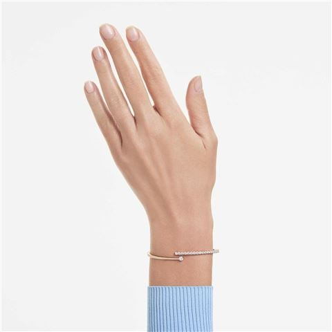 Swarovski Jewellery - Matrix Bangle Round Cut 18k Rose Gold Plate