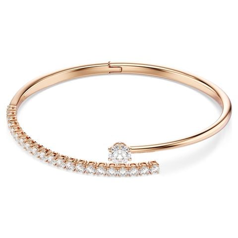 Swarovski Jewellery - Matrix Bangle Round Cut 18k Rose Gold Plate