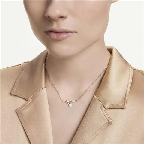 Swarovski Jewellery - Matrix Necklace Round Cut 18K Rose Gold Plate