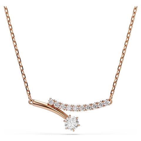 Swarovski Jewellery - Matrix Necklace Round Cut 18K Rose Gold Plate