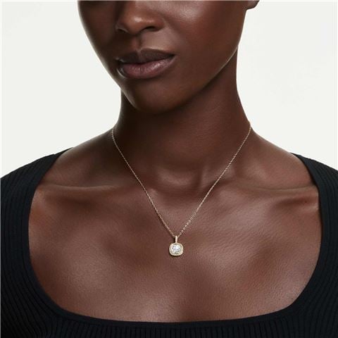 Swarovski Jewellery - Una Angelic Pendant Necklace Cushion Cut 18K Gold Plate