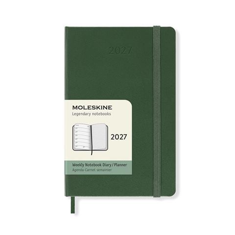 Moleskine - 2027 Weekly Pocket Notebook Diary Hard Cover Green