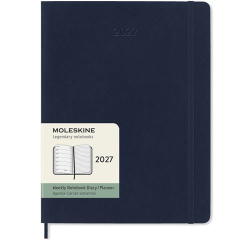 Moleskine - 2027 Extra Large Weekly Planner/Diary Soft Cover Blue
