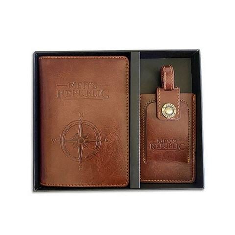 Men's Republic - Travel Wallet & Luggage Tag Set 2pce