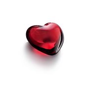 Baccarat - Coeur Cupid Puffed Heart Paperweight Red