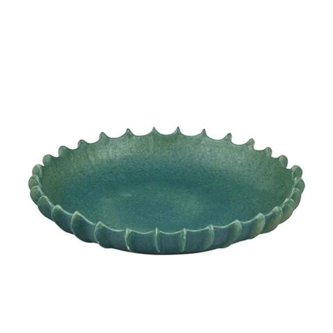 Assemble Gaia Ceramic Platter Teal 37cm - Peter's of Kensington