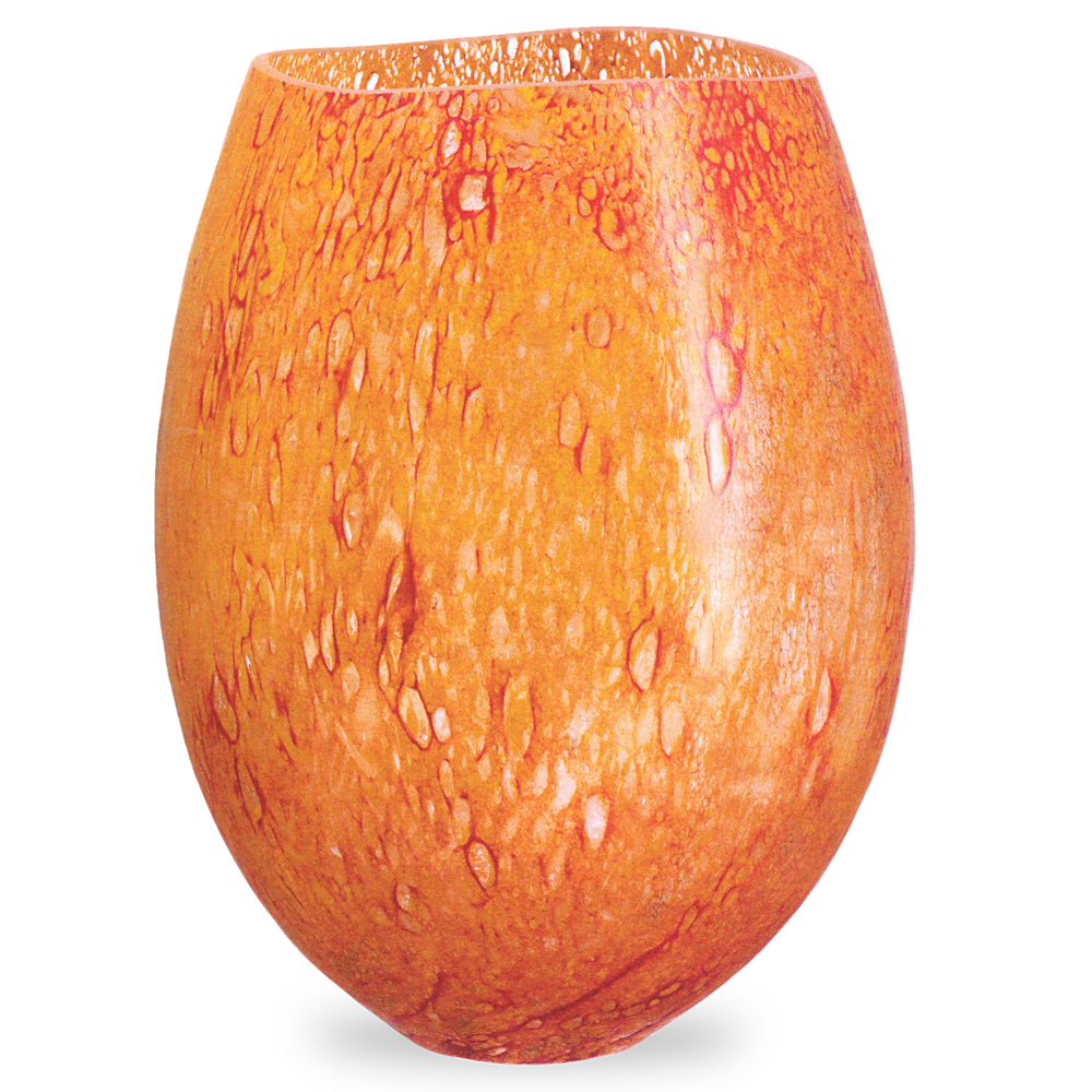 Kosta Boda Dino Vase Orange Medium