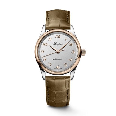 Longines - Master Auto. Watch S.Steel & 18k Rose Gold w/Silver Dial 34mm
