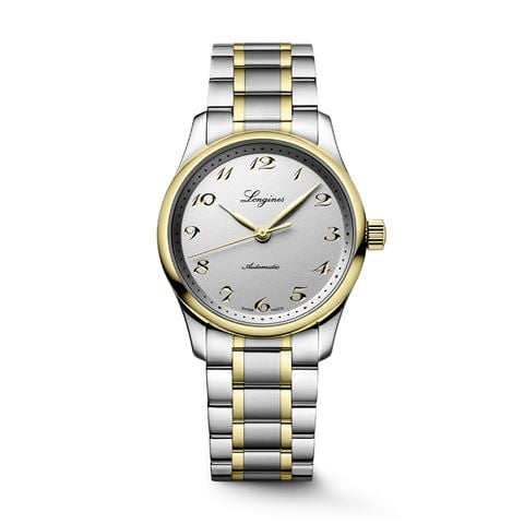 Longines - Master Auto. Watch S. Steel & 18k Yellow Gold w/Silver Dial 34mm