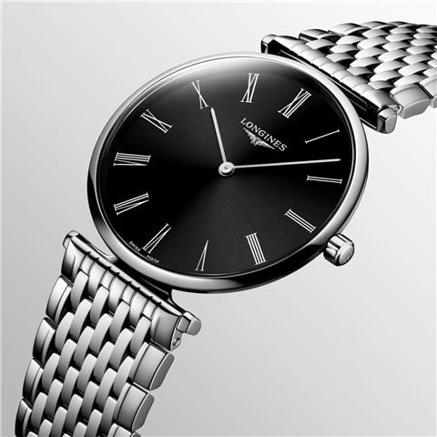 Longines - La Grande Classique Quartz Watch S.Steel w/Black Sunray Dial 38mm