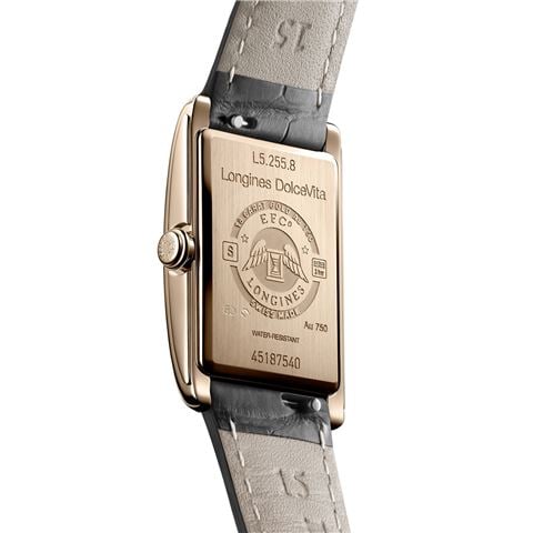 Longines - Dolcevita Quartz Watch 18k Rose Gold w/Black Sector Dial 20.8x 32mm L52558752