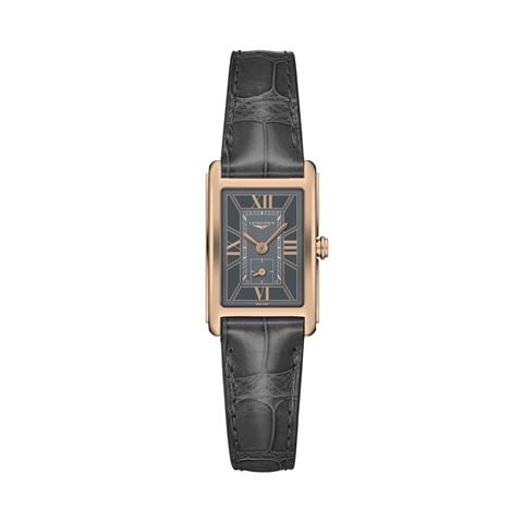 Longines - Dolcevita Quartz Watch 18k Rose Gold w/Black Sector Dial 20.8x 32mm L52558752