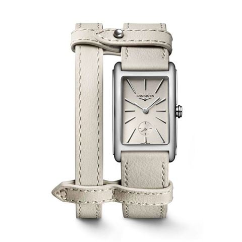 Longines - Dolcevita Quartz Watch S.Steel w/Beige Lacquered Dial 23.3x37mm
