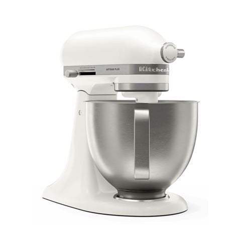 KitchenAid KSM50 Artisan Plus Tilt-Head Stand Mixer Porcelain White - Peter's of Kensington