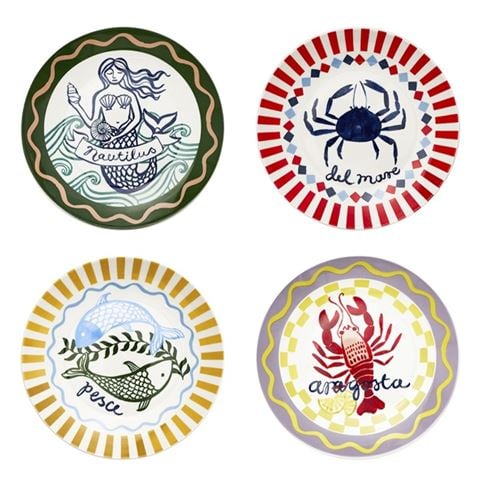 Porto - Nautilus Assorted Side Plate Set 4pce