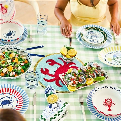 Porto - Nautilus Rectangle Serving Platter Del Mare 29cm