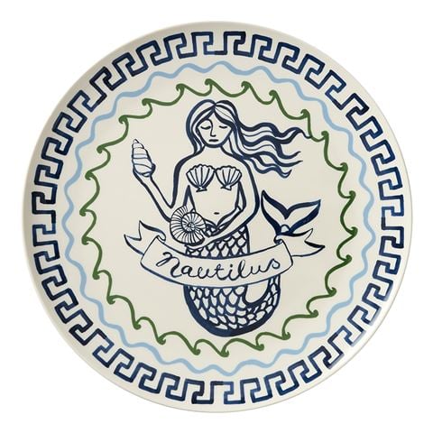 Porto - Nautilus Round Serving Platter Siren 32cm