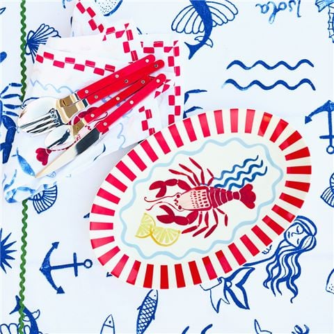 Porto - Nautilus Oval Serving Platter Lobster 32x20cm