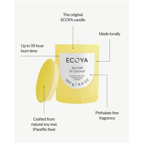 Ecoya - Sea Salt & Coconut Metro Candle 280g