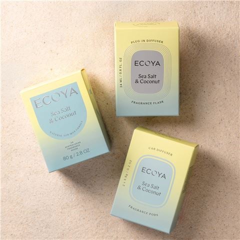 Ecoya Sea Salt & Coconut Car Diffuser Fragrance Pods - Peter's of Kensington