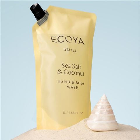 Ecoya - Sea Salt & Coconut Hand & Body Wash Refill 1L