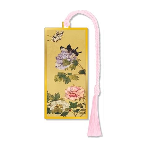 David Howell And Company Peonies & Butterflies Metal Bookmark - Peter's of Kensington