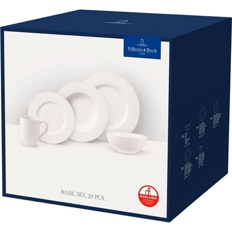 Villeroy & Boch - Basic White Dinner Set 20pce