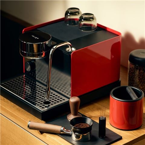 Fellow - Espresso Series 1 Coffee Machine Cherry Red & Walnut