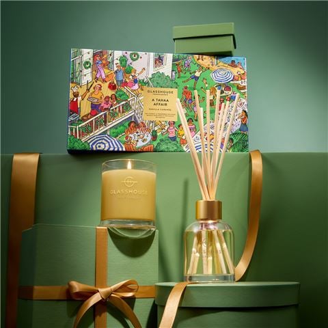 Glasshouse - A Tahaa Affair Candle 200g & Fragrance Diffuser 150ml Gift Set